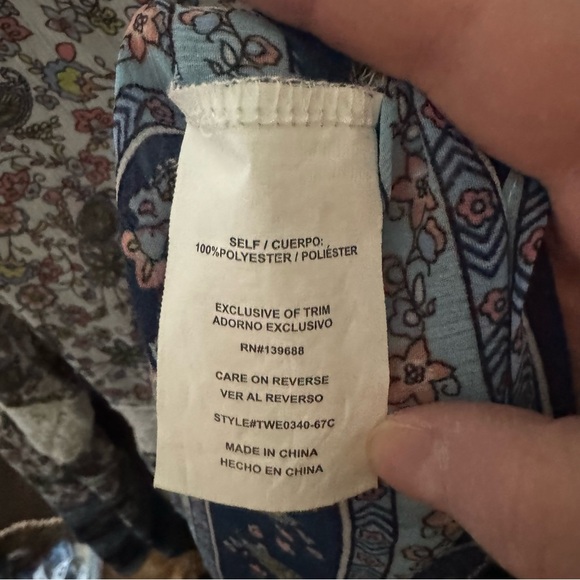 Altar’d State Floral Chiffon Retro Peasant top - Picture 16 of 16